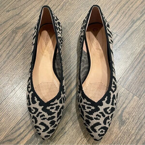 Corso Como Julia Stretch Knit Animal Leopard Print Ballet Flats Size 7